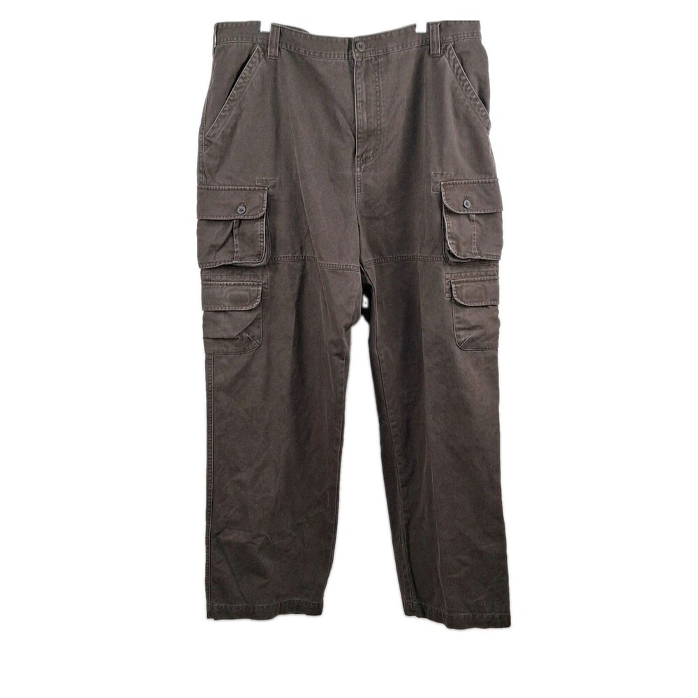 G.H. Bass & Co. Pants Mens 40x32 Brown Canvas Utility Straight Leg Workwear